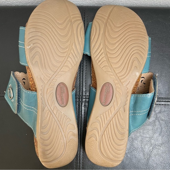 Women’s Earth Origins Tessa Velcro Comfort Sandals Turquoise Teal Blue 11 Wide - Picture 3 of 14